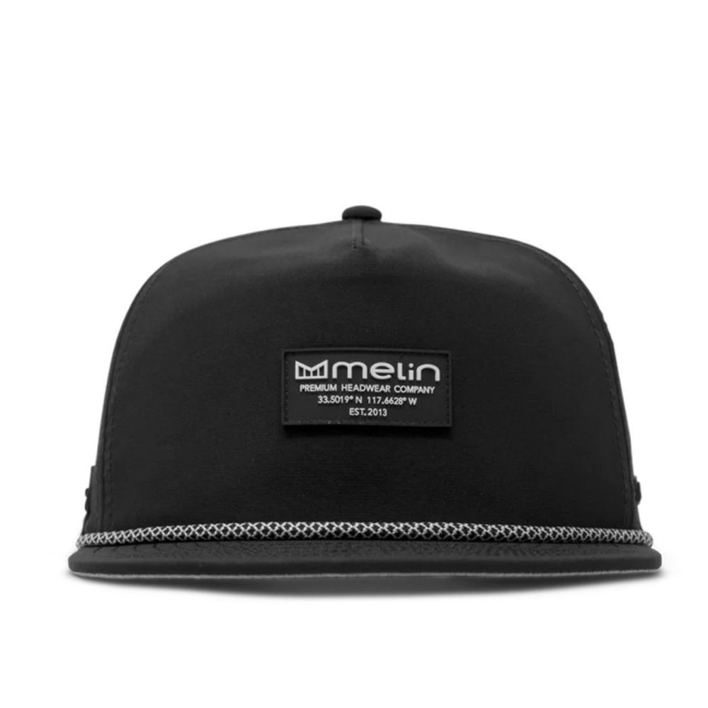 Melin SnapBack Hat. Hydro Coronado Brick Black. One size fits all. Brand New!